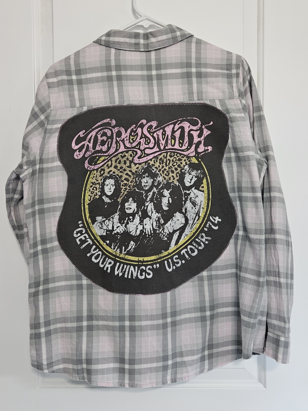 Aerosmith Back Patch Flannel Band Shirt